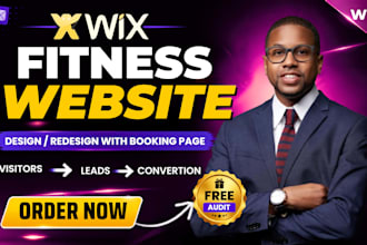 design wix fitness website, coach website, gym website, personal training site