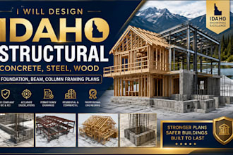 design idaho structural concrete, steel, wood foundation, beam framing plans
