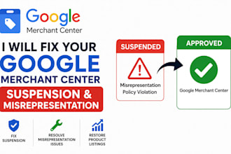 fix google merchant center suspension fix misrepresentation center