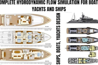 perform hydrodynamic flow simulation for boats, yachts, and ships