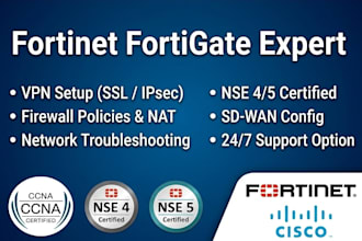 be your fortinet fortigate firewall and network security expert