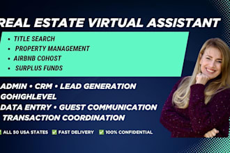 be your VA for real estate, property management, airbnb