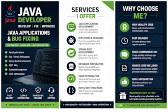 develop java applications and fix java bugs
