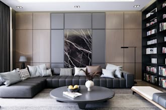 design 3d living room or bedroom interior with photorealistic render