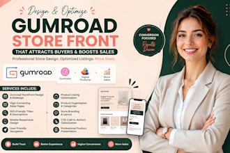design gumroad storefront optimize digital products sales page product listing