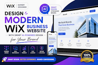 design mordern wix business website with smart ai powered design for your brand