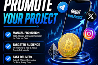 promote crypto, telegram, twitter x, instagram and web 3 projects