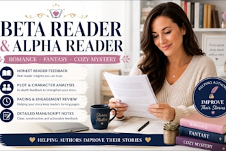 beta read, alpha reader romance fantasy beta reader cozy mystery beta reader