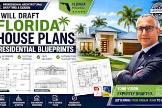 draft florida house plans, residential blueprints and architectural floor plans