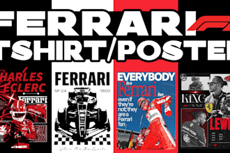 do ferrari formula 1  tshirt designs or f1 poster designs