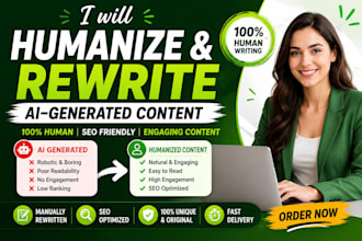 rewrite ai content into human written SEO content