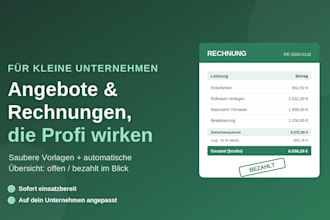 create professional invoice and quote templates in german for your business