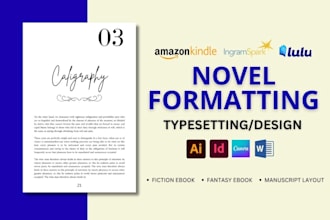 do novel formatting, fiction, nonfiction book layout, fanstasy manuscript design
