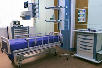 design 3d pharmacy interior healthcare center, commercial space, cgi store