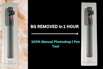 manually remove background with pen tool in 1 hour