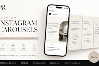 design premium instagram carousel posts in canva