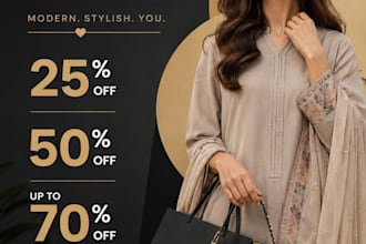 modern fashion sale posters, and clothing brand banners