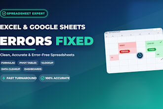 fix excel or google sheets errors and clean your data