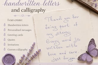 create beautiful handwritten letters and caligraphy