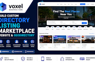 build custom voxel theme directory listing marketplace website and geodirectory