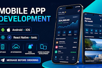 develop android and ios app in react native or ionic