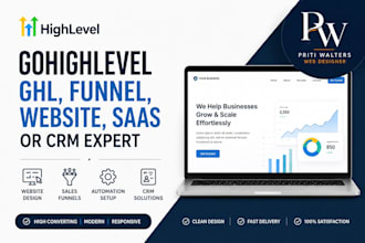 build gohighlevel sales funnel, landing page, website, CRM, and ghl saas expert