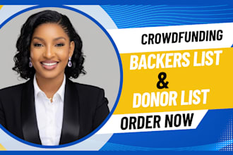 generate real backers list donor list for your indiegogo kickstarter gofundme