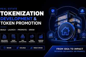 do real estate tokenization, token promotion, smart contract defi dapp platform
