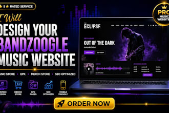 design and optimize your bandzoogle website, store, epk, and music artist page