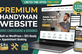 design handyman website, construction website, hvac website for contractors