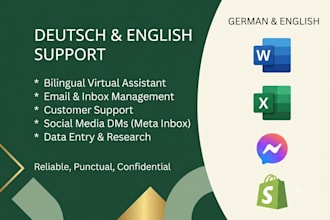 be your bilingual german and english virtual assistant