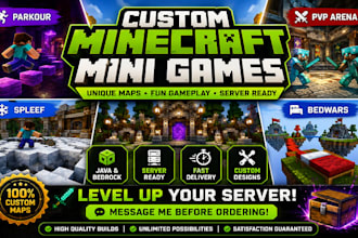 create custom minecraft mini games for your server or world, minecraft pvp maps