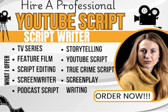 write exciting storytelling, screenplay, movie script youtube script, in fdx