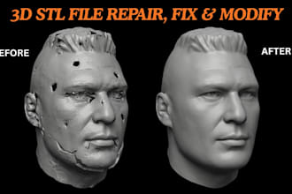 fix stl file edit repair modify custom 3d model 3d scan cleanup for 3d printing