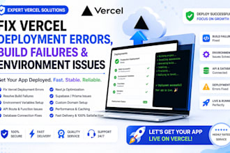 fix vercel deployment errors, build failures and environment issues