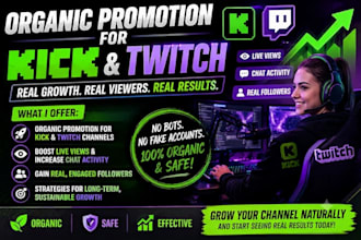 promote your twitch and kick channel to reach partner