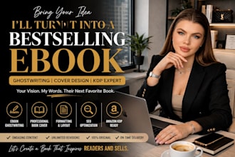 design book covers and write professional ebooks for amazon KDP
