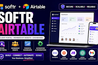 create softr airtable web app CRM internal tool membership portal