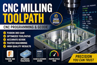 create cnc milling toolpath, cnc design, gcode programming, fusion 360 cam