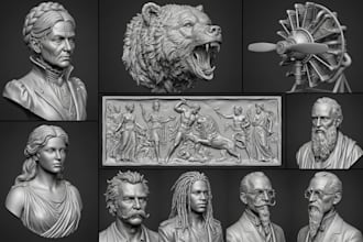 create detailed 3d printing laser cut and engraving 3d bas relief model artcam