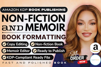 format your nonfiction memoir book for kindle book formatting, ebook formatting