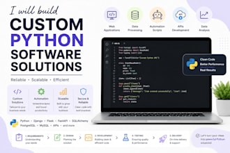 develop custom python software, automation and backend solutions