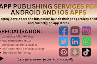 publish your android and ios app on google play and apple app store