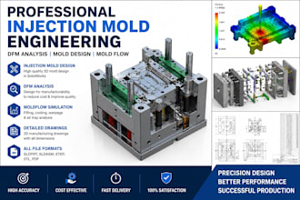 design custom injection molds with complete dfm and moldflow analysis