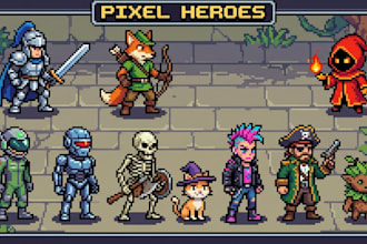 make a pixel art character of all kinds