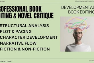 do ebook developmental editing and structural story critique