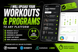 migrate and transfer your workout program to kahuas trainerize truecoach everfit