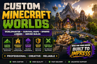 build custom minecraft server spawn lobby fantasy world forge old forge quest