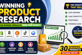 do winning product research for shopify, amazon fba and etsy