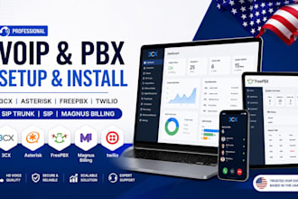 setup and install 3cx voip asterisk freepbx magnus billing twilio sip trunk sip